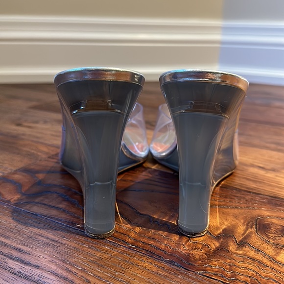 Amina Muaddi Lupita Glass Wedge - Picture 6 of 7